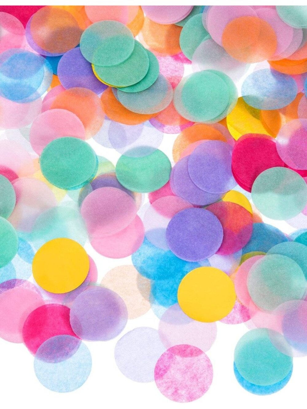 1 Inch Multicolor Round Tissue Confetti 3.5 oz